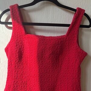 Maje Red Textured Mini Dress